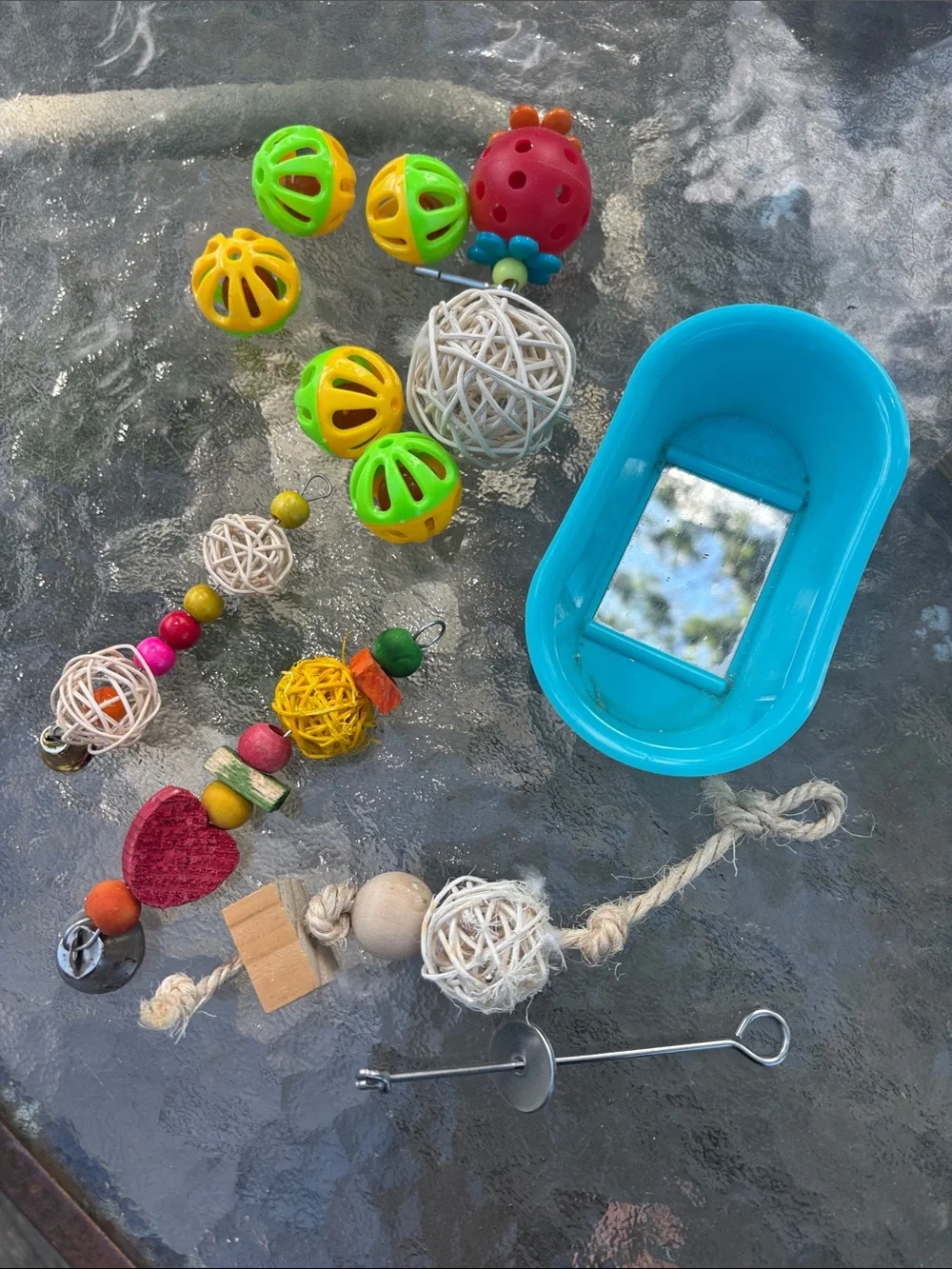 Bundle of Bird Toys and Accessories- Most Brand New